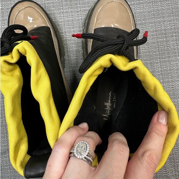 Montelliana Lucy Boot in Black Cedar Lug Sole Wool‎ Lining Leather Winter (38) - Picture 11 of 13